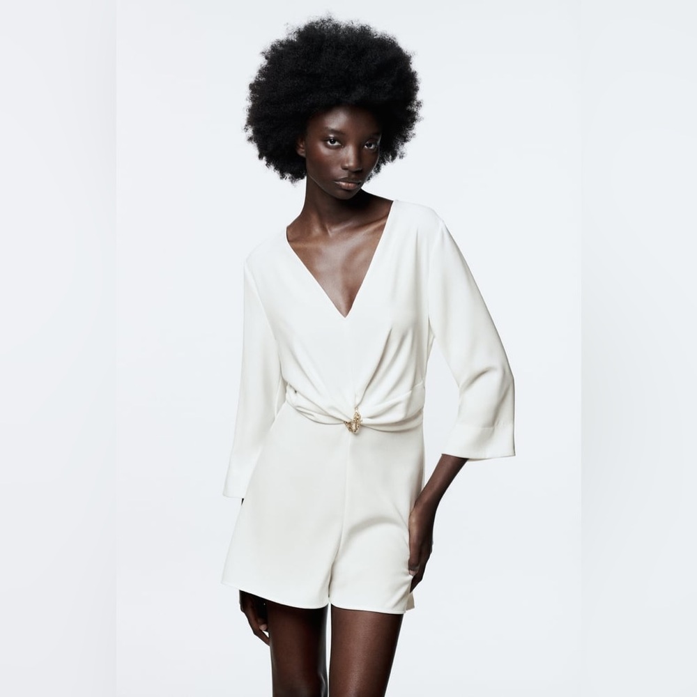 ZARA CHAIN TRIM KNOTTED JUMPSUIT
